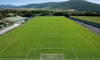 il campo dove si allenerÃ  l'Arezzo a Norcia